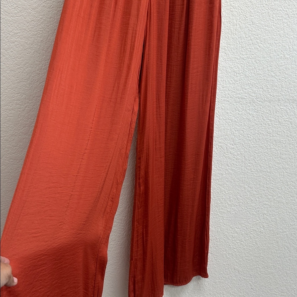 ZARA FLOWY WIDE LEG PANTS - Picture 7 of 8